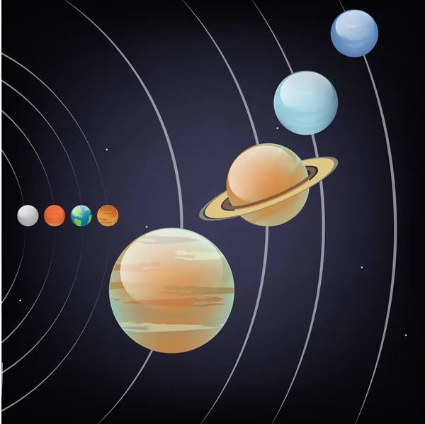 Planetele Sistemului Solar — Fotografie, imagine de stoc
