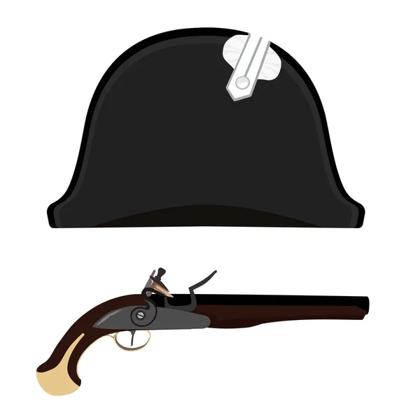 Шляпа и мушкет — стоковое фото
