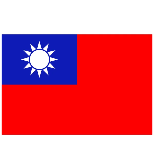 Taiwan flag raster — Stockfoto