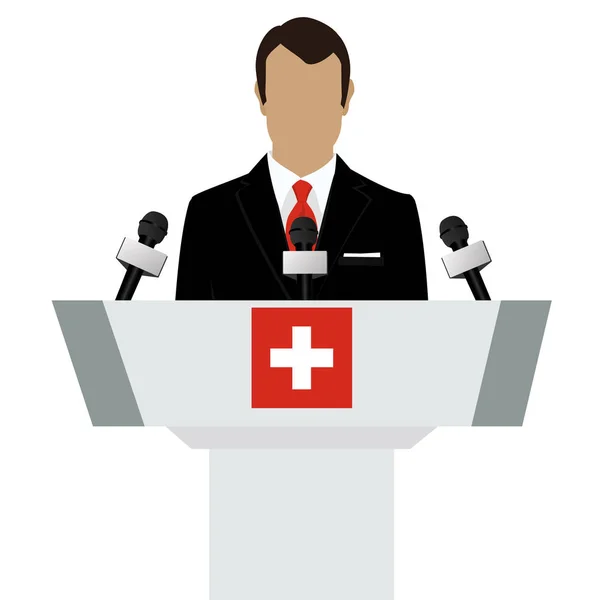 Switzerland speaker concept — Stock Photo, Image