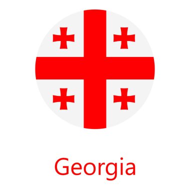 Yuvarlak Georgia bayrak
