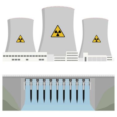 Hydro power plant clipart