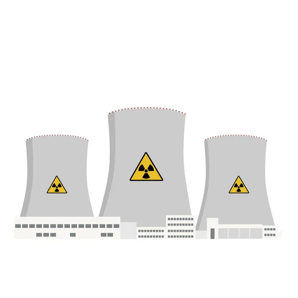 Nükleer enerji santrali — Stok Vektör