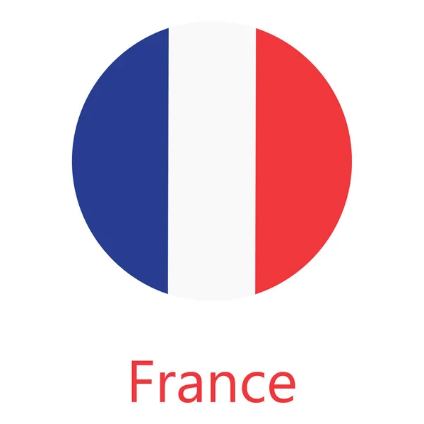 Round France flag — Stock Vector