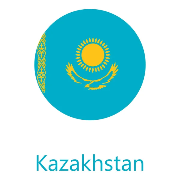 Kazahstan vlajka země — Stockový vektor