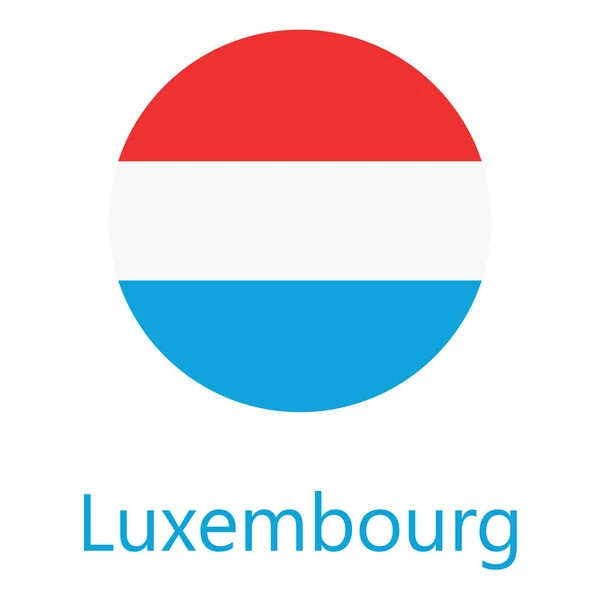 Yuvarlak bayrak Lüksemburg — Stok Vektör