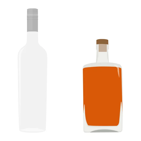 Set bouteilles d'alcool — Image vectorielle