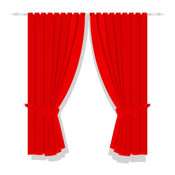 Red curtain vector — Stock Vector