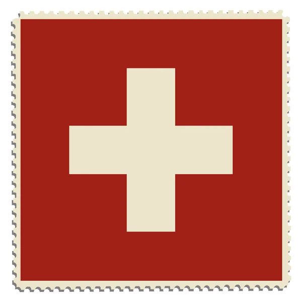 Szwajcaria flaga postu — Zdjęcie stockowe