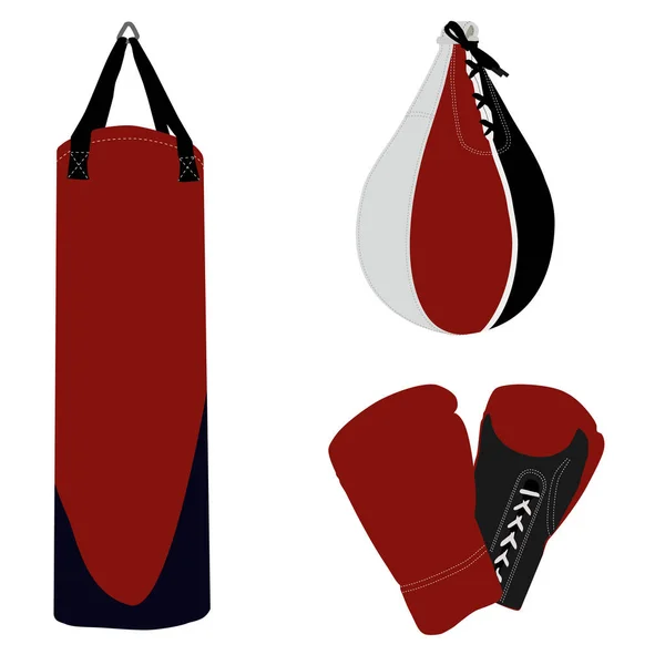 Set boxe rosso — Foto Stock