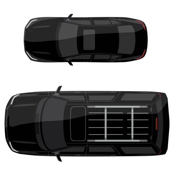Twee zwarte auto 's — Stockfoto