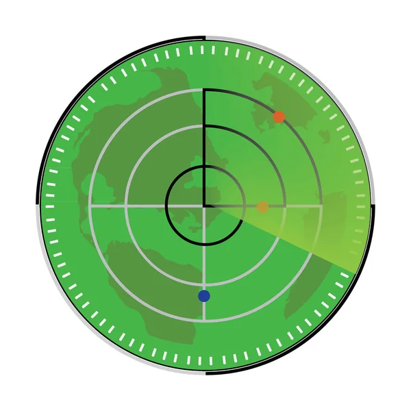 Green radar screen — Stock Photo, Image