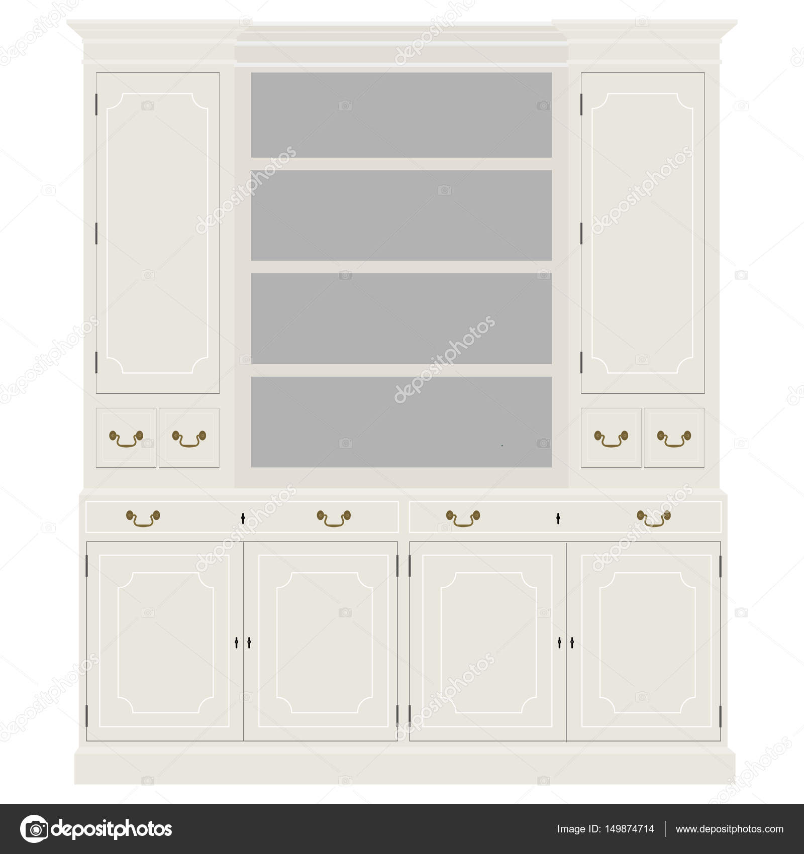 White Vintage Cabinet Stock Photo C Viktorijareut 149874714