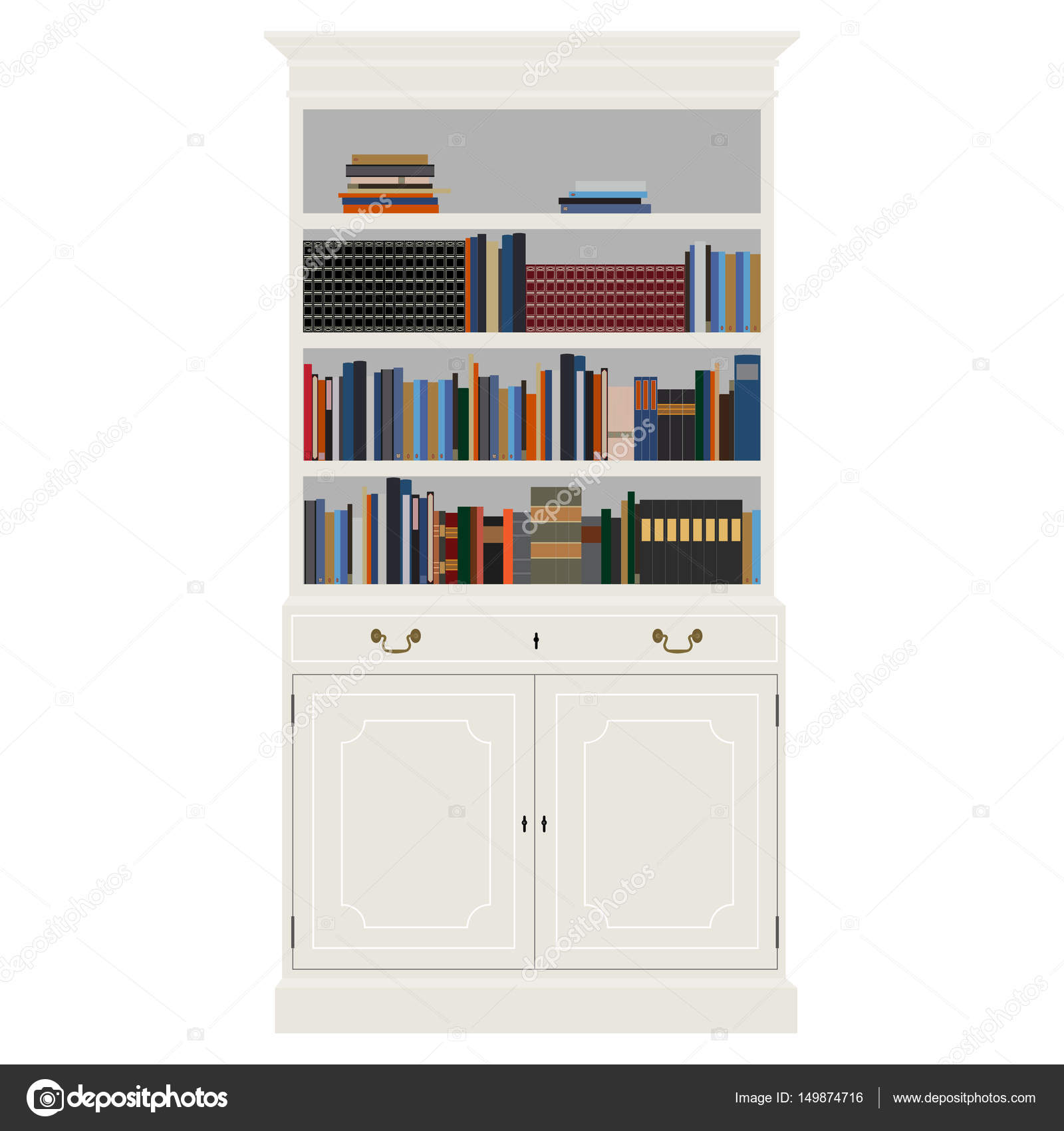 White Vintage Cabinet Stock Photo C Viktorijareut 149874716