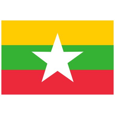 Myanmar bayrağı raster