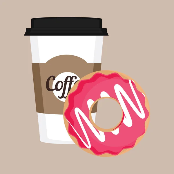 Koffie en donuts — Stockfoto