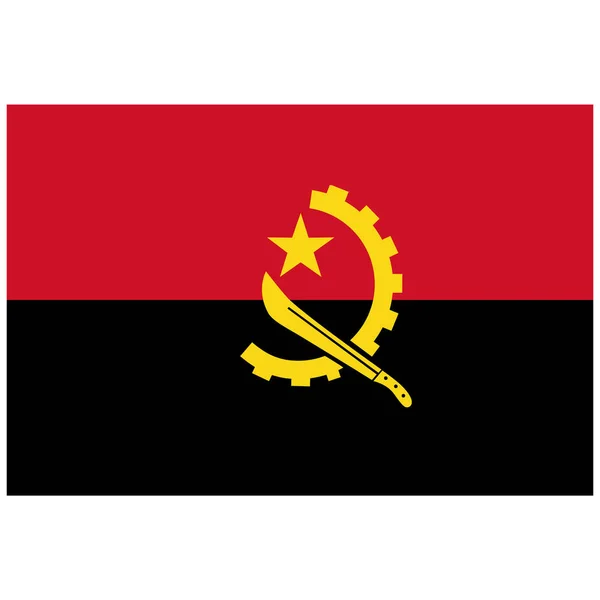 Bandeira de Angola raster — Fotografia de Stock
