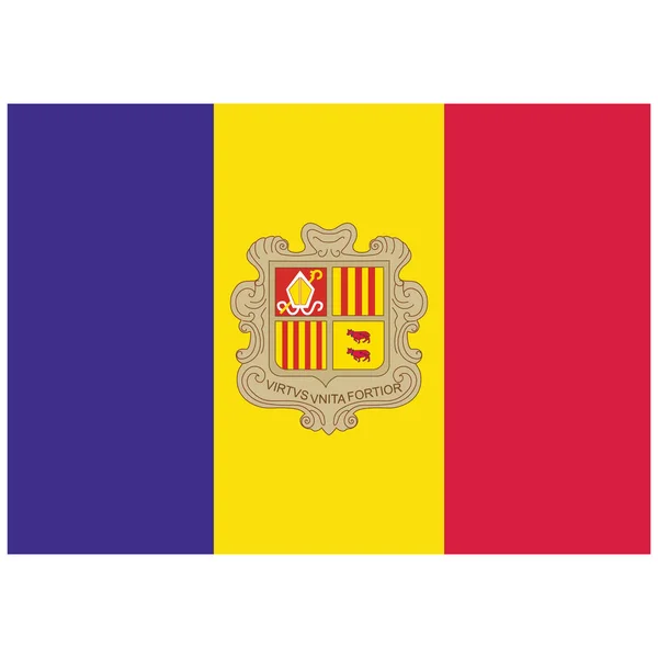 Bandeira de Andorra raster — Fotografia de Stock