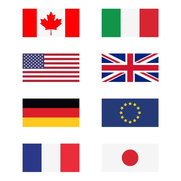 Флаг стран Большой Восьмерки — стоковое фото