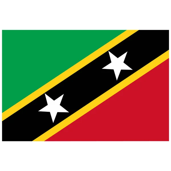 Saint Kitts ve Nevis Bayrağı — Stok fotoğraf