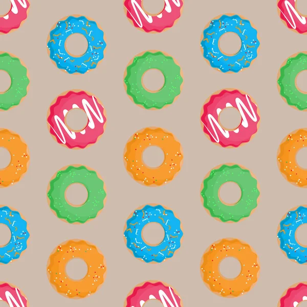 Бесшовный рисунок с пончиками — стоковое фото