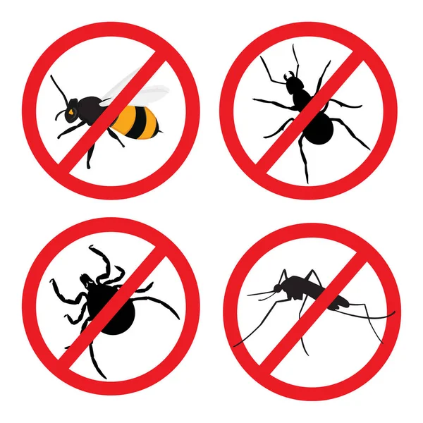 Insect prohibition sign — Stock Photo, Image