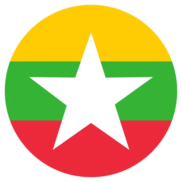 缅甸国旗光栅 — 图库照片