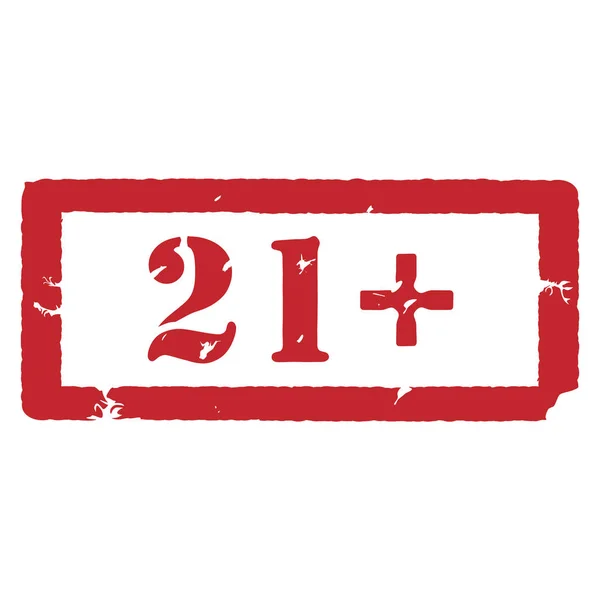 21 plus begränsning logga — Stockfoto