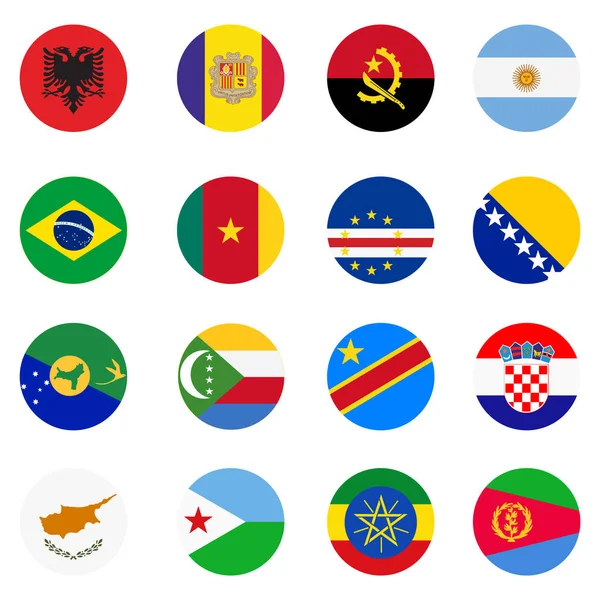Collection of flag button — Stock Photo, Image