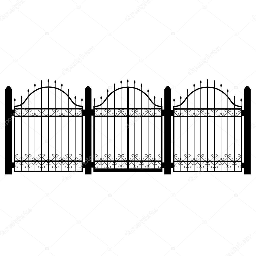 Fence silhouette raster