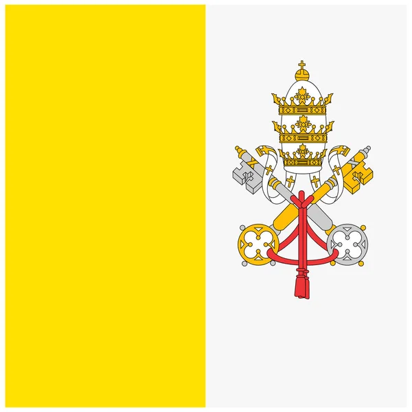 Raster flagę Watykanu — Zdjęcie stockowe