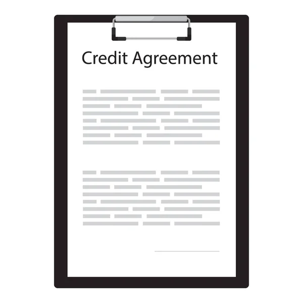 Кредитний договір концепції — стоковий вектор