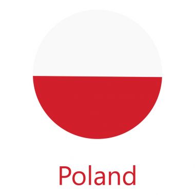 Yuvarlak Polonya bayrak
