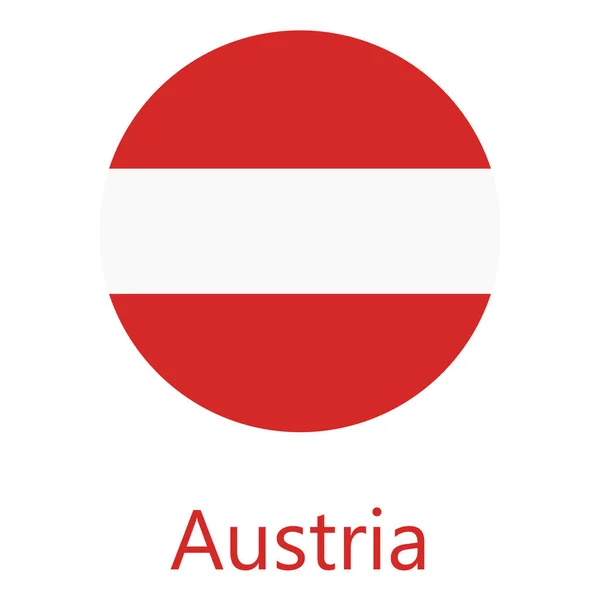Bandeira redonda da Áustria — Fotografia de Stock