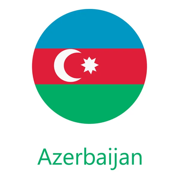 Drapeau rond Azerbaïdjan — Photo