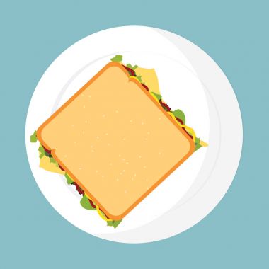 sandviç plaka üzerinde