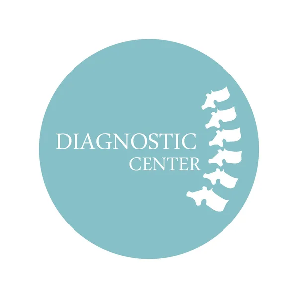 Logotipo diagnóstico da coluna — Fotografia de Stock