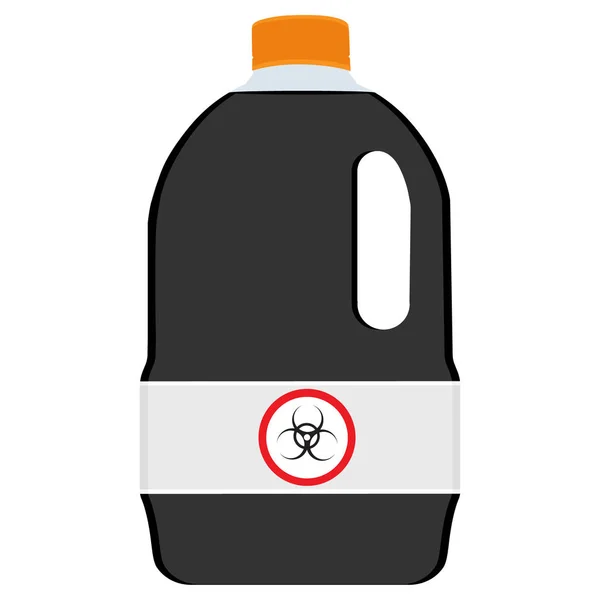 Butelka z symbolem biohazard — Zdjęcie stockowe