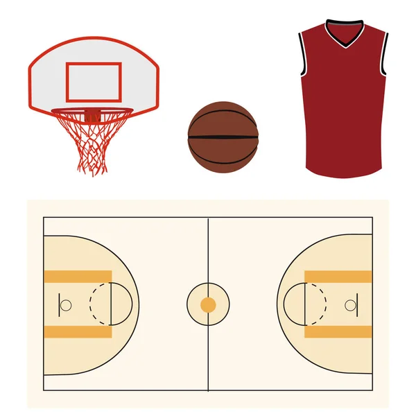 Basketbal pictogram set — Stockfoto