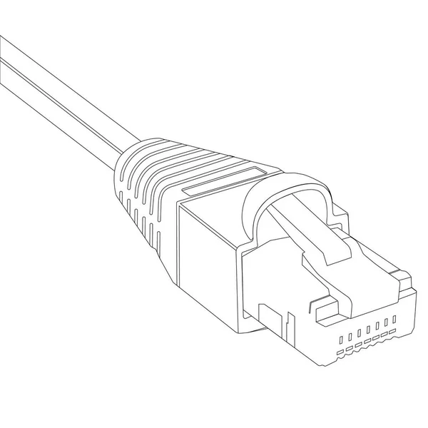 Ethernet кабель растрові — стокове фото