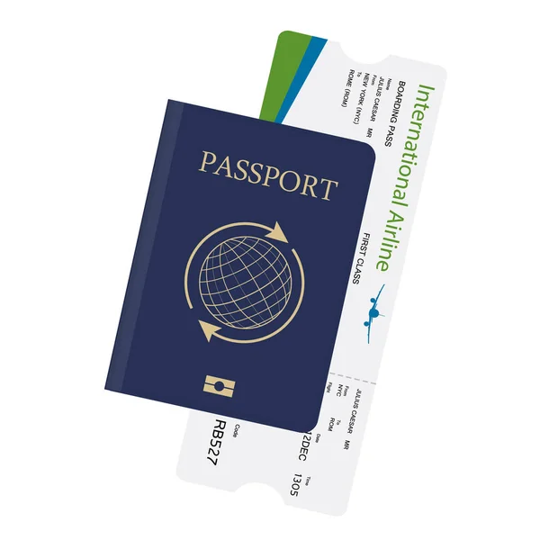 Passaporte e cartão de embarque — Fotografia de Stock
