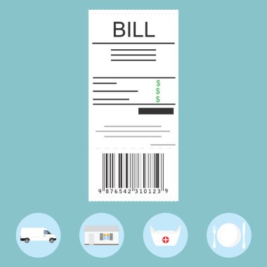 Paying bills concept clipart