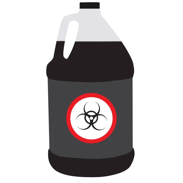 Flasche mit Biohazard-Symbol — Stockfoto