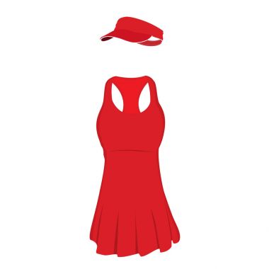Tenis elbise ve şapka