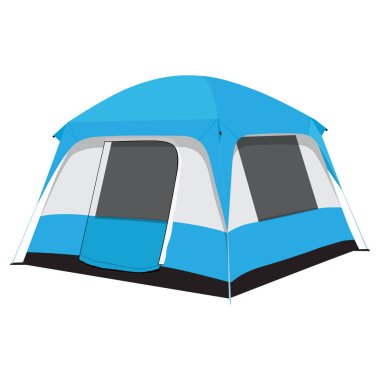 Mavi kamp çadırı