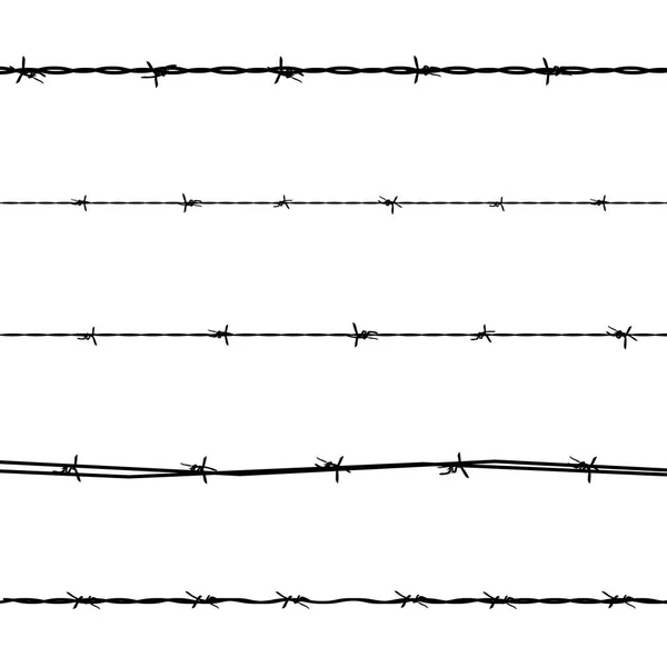 Barbed wire fence — Stock Vector