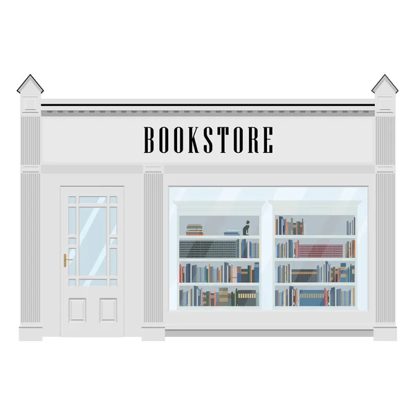 Facciata edificio libreria — Vettoriale Stock