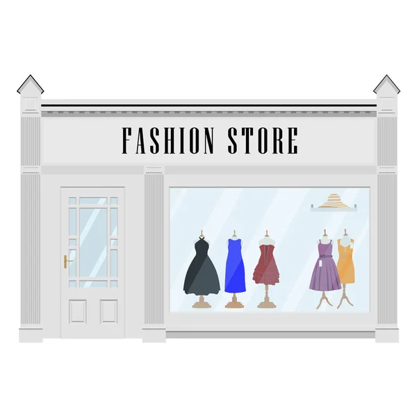 Tøj butik facade – Stock-vektor