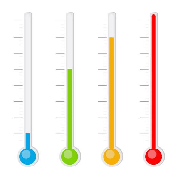Conjunto de ícones de termômetros — Vetor de Stock