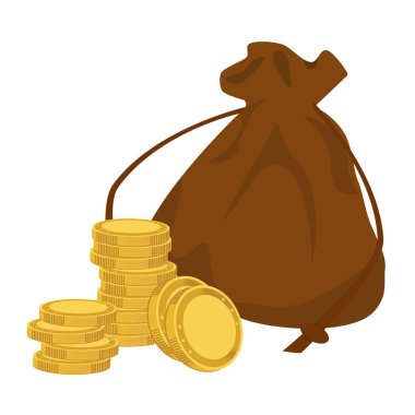 Ortaçağ çanta ve madeni paralar